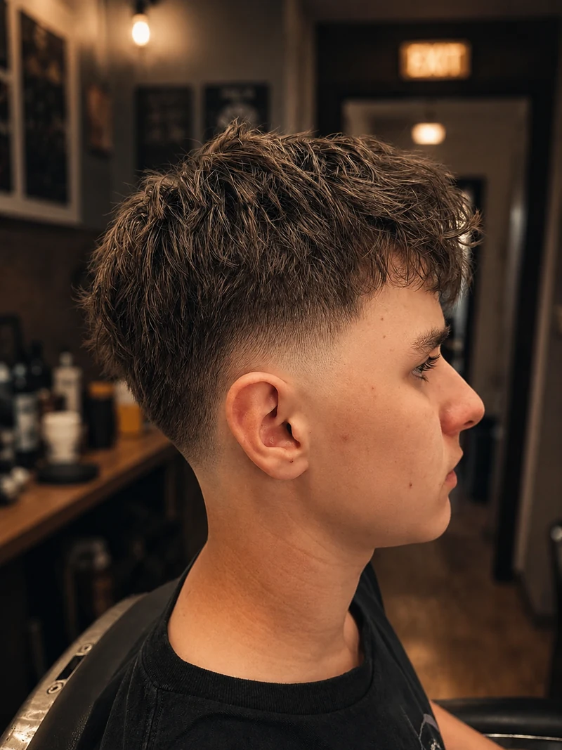 Texturovaný střih s plynulým přechodem – Mykhailo Barber Benešov